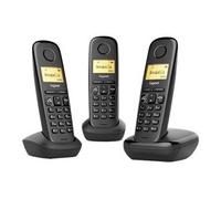 A270 Trio - Téléphone sans fil avec ID d'appelant - DECT\GAP - noir + 2 combinés supplémentaires