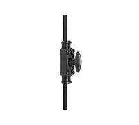 A29 Hardware Boulon crémone en fer de style classique de 60 cm pour armoires, finition poudrée noire