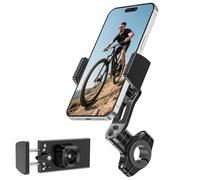 A2C Aluminium Support Téléphone Vélo & Moto, Antichoc & Ultra Stable, Rotation 360°, Double Verrouillage Sécurisé Support Guidon Universel pour VTT/Moto, Compatible Smartphones 5,8-6,9" iPhone 12-17
