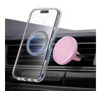 A2C Support de téléphone de Voiture pour MagSafe 17 x N54 avec Anneau magnétique pour Grille d'aération [Super Stable et Installation en 1 Seconde] Support de Voiture MagSafe recouvert de Silicone