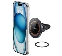 A2C Support Téléphone Voiture Grille d’Aération pour MagSafe, Design Intégré, Rotation 360°, Clips Métalliques Silicone, Support Magnétique Auto iPhone Samsung