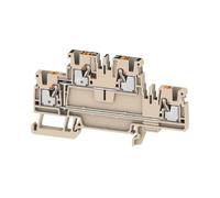 A2T 2,5 VL = 1547650000, terminal droit, terminal double couche, poussoir, 2,5 mm², 24 A, marron foncé, emballage d'origine, jamais utilisé, en stock, expédition maintenant.
