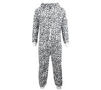 A2Z 4 Enfants Filles Garçons Léopard Neige Costume Jumpsuits Doux Peluche Toison Combishort - E.Soft Leopard Snow 9-10