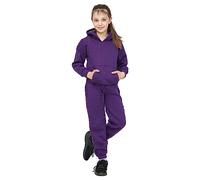 A2Z 4 Enfants Filles Garçons Unisexe Uni Survêtement À capuche Sweat Sweat - T.S Plain 105 Purple 13