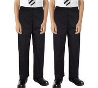 A2Z 4 Enfants Garçons Pantalon Uni Noir Jet Uniforme Scolaire Taille Haute Ajustement Régulier Taille Élastiquée Pantalon Scolaire Âge 3-16 Ans