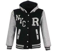 A2Z 4 Kids B.B Encapuchonné R Mode NYC/FOX Veste Varsity - B.B NYC Royal Grey 9-10