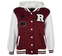 A2Z 4 Kids B.B Encapuchonné R Mode NYC/FOX Veste Varsity Base-ball Style Manteau Long Manches Nouveau Occasionnel Mode Pour Filles Garçons Âge 1-13 Ans