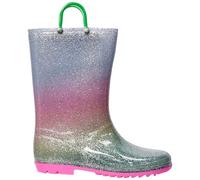 A2Z 4 Kids Bottes de pluie antidérapantes et imperméables en PVC avec poignées de transport pour enfants, motif galoches, galaxie, bottes en caoutchouc légères, parfaites pour les aventures en plein
