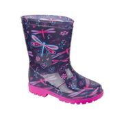 A2Z 4 Kids Bottes en caoutchouc imperméables pour filles avec motif cœur et fleur, semelle en PVC et doublure en PVC pour les jours de pluie, Libellule., 33 EU