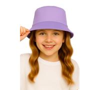 A2Z 4 Kids Chapeau bob pour filles et garçons 100 % coton pliable avec protection UV à large bord pour l'extérieur, les voyages et les jeux, lilas, 7-10 Years