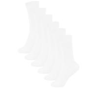A2Z 4 Kids Chaussettes Filles Premium Unies Jusqu'aux Genoux Lot de 3 Classiques Confortables - Socks AZ453 White 6 Pack 7-10