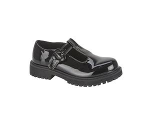 A2Z 4 Kids Chaussures d'école à barre en T pour filles avec boucle fleur vernie, chaussures intelligentes, confortables, légères et durables, semelle pour enfants, pointures 38 à 34