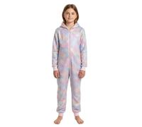 A2Z 4 Kids Combinaison sirène en polaire douce pour fille avec capuche brodée étoiles fermeture éclair sur le devant imprimé écailles paillettes vêtements de nuit pour enfants de 5 à 14 ans, rose, 7-8