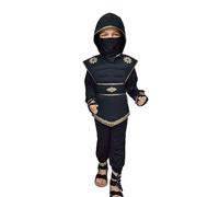 A2Z 4 Kids Costume de ninja pour enfants - Noir - Guerrier Karaté - Costume de ninja - Taille 12-14