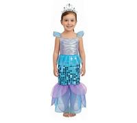 A2Z 4 Kids Costume de sirène d'Halloween pour fille avec couronne à paillettes scintillantes - Costume de sirène 12-14 ans