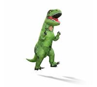 A2Z 4 Kids Costume d'Halloween gonflable T-Rex pour garçons et filles avec ventilateur et batterie - Vert Jurassique - Taille unique - Convient aux enfants de 8 à 12 à 14 ans