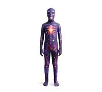 A2Z 4 Kids Costume d'Halloween squelette cosmique phosphorescent pour garçons et filles - Costume de squelette cosmique 9-11 ans