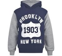 A2Z 4 Kids des Gamins Filles Garçons Sweat Shirt Hauts Décontractée Brooklyn - Sweatshirt NY1903 Navy 7-8