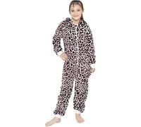 A2Z 4 Kids Enfants Animal Onesie Super Doux Empreinte d'animal Pyjamas pour Les Enfants - Onesie 125 Brown Leopard._9-10