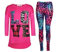 A2Z 4 Kids Enfants Filles Aiment À La Mode Haut Mode Legging Ensemble Décontracté Fête Vêtements Ensemble Nouveau Âge 7-13