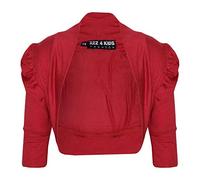 A2Z 4 Kids Enfants Filles Cardigan Ruched Manche Élégant - Bolero Red 5-6.1