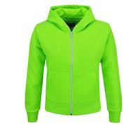 A2Z 4 Kids® Enfants Filles Garçons Plaine Toison Encapuchonné Sweat À Capuche Zippé Style Fermeture Éclair Âge 5 6 7 8 9 10 11 12 13 Ans