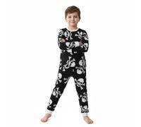 A2Z 4 Kids Enfants Filles Garçons Skull & Bones Pyjamas 2 Pièce Coton Ensemble - PJS 162 Black 9-10