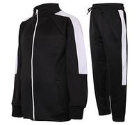 A2Z 4 Kids® Enfants Filles Garçons Unisex Survêtement Contraste - T.S Plain 112 Black White 13