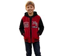 A2Z 4 Kids Enfants Filles Garcons Unisexe Baseball NY ATHLATIC Encapuchonné Veste Varsity Sweat À Capuche Âge 5-13 Ans