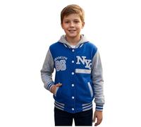 A2Z 4 Kids Enfants Filles Garcons Unisexe Baseball NY ATHLATIC Encapuchonné Veste Varsity Sweat À Capuche Âge 5-13 Ans