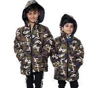 A2Z 4 Kids Enfants Garçons Vestes Camouflage Vert Encapuchonné Sweat À Capuche Rembourré Puffer Matelassé Veste Chaud Épais Manteaux Âge 3-13 Ans