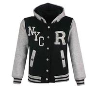 A2Z 4 Kids Enfants Unisexe Filles Garçons Baseball Fox NYC - B.B Jacket Black NYC 7-8
