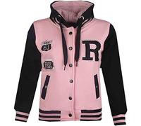 A2Z 4 Kids Enfants Unisexe Filles Garçons Baseball Fox NYC - B.B Jacket Light Pink Fox Style 9-10