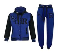 A2Z 4 Kids Ensemble de survêtement de baseball noir filles et garçons NYC, veste et pantalon FOX, sweat à capuche, idéal pour le jogging, 2 à 13 ans.