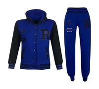 A2Z 4 Kids Ensemble de survêtement de baseball noir filles et garçons NYC, veste et pantalon FOX, sweat à capuche, idéal pour le jogging, 2 à 13 ans.
