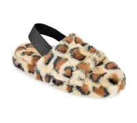 A2Z 4 Kids Fille Garçons Duveteux Chaussons Fausse Fourrure Matelassé - SLPR AZ32052 Leopard 9/10 UK Ch