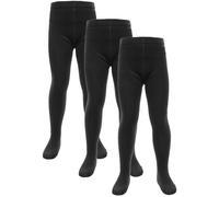 A2Z 4 Kids Filles Coton Riche Uniforme École Collants - UF Tights Black 3 Pack 13.