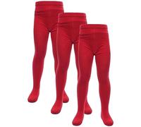 A2Z 4 Kids Filles Coton Riche Uniforme École Collants - UF Tights Red 3 Pack 9-10