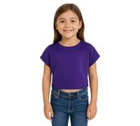 A2Z 4 Kids Filles Crop Top Plain T Shirt Comfortable - New Crop Top Plain Purple 13