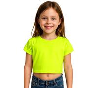 A2Z 4 Kids Filles Crop Top Plain T Shirt Comfortable Soft Feel Été Fashionable Outfit Casual Ensembles Âge 5-13 Ans