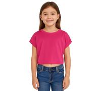 A2Z 4 Kids Filles Crop Top Plain T Shirt Comfortable Soft Feel Été Fashionable Outfit Casual Ensembles Âge 5-13 Ans
