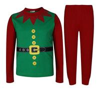 A2Z 4 Kids Filles Garçons Noël Elfe Pyjamas Designer Contraste - PJS Elf Green 11-12