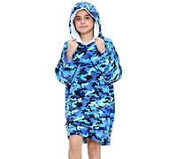 A2Z 4 Kids Filles Garçons Sweatshirt À Capuche Surdimensionné Couverture - Snuggle 952 Camo Blue_Kids