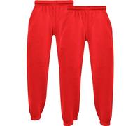 A2Z 4 Kids Filles Garçons Uni Jogging Bas EPS École Jogger Doux Pantalo - Fleece Trouser 356 Red 2 Pack 9-10
