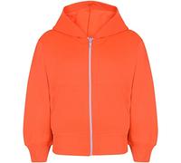 A2Z 4 Kids Filles Garçons Zip Up Full Zip Hoodie Manteau - Zipper Neon Orange 11-12.