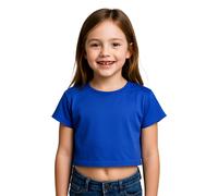 A2Z 4 Kids Filles Crop Top Plain T Shirt Comfortable - New Crop Top Plain Royal 11-12