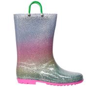 A2Z 4 Kids Filles Pluie Bottes Antidérapant Étanche Caoutchouc Enfant Wellies Poignées Neige - Wellies Galaxy 13 UK CH