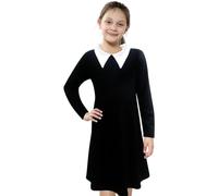 A2Z 4 Kids Filles Robe Swing Manches Longues Collier Party - Swing Dress 698 Black 11-12