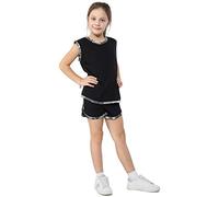 A2Z 4 Kids Filles Shorts Set 100% Coton Camouflage Tape T Shirt Shorts - Shorts Set 479 Camo Charcoal 9-10