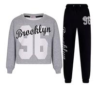 A2Z 4 Kids Filles Transpirer Costume Survêtement Recadrer Top Sweatshirt Transpirer Pantalon 2 Morceau Lounge Costume Set Pour Enfants Top Fond Vêtements De Détente Âge 5-13 Ans